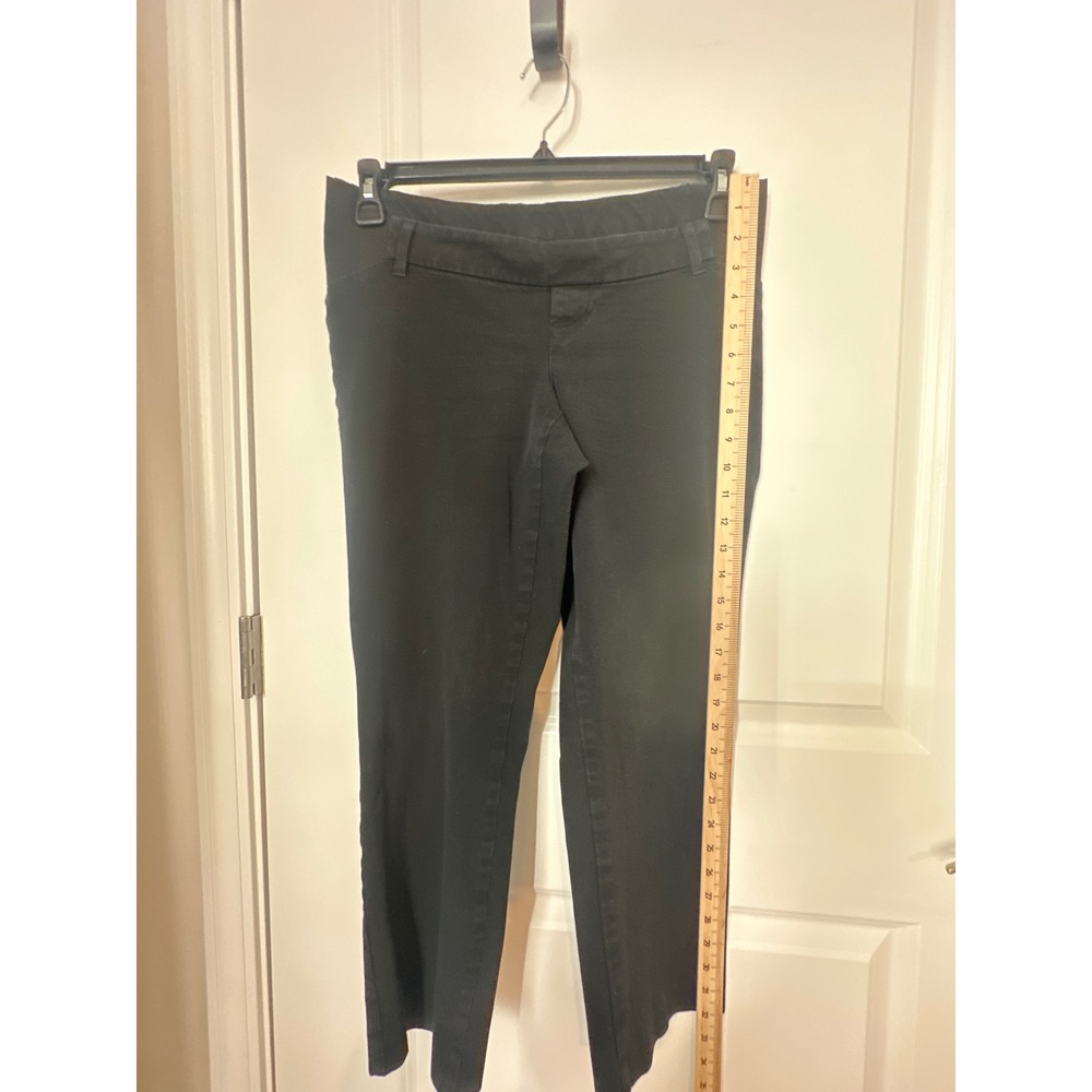 Old Navy Maternity Pixie Straight Side Panel Black Pants Trousers Workwear - Picture 5 of 9